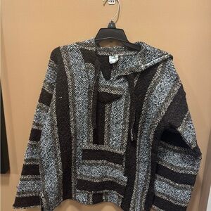 EMBA Black and Gray Patterned Sweater
